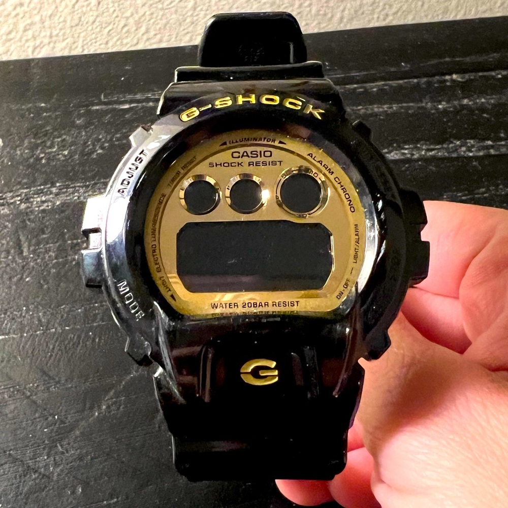 Authentic G shock watch Black and Gold